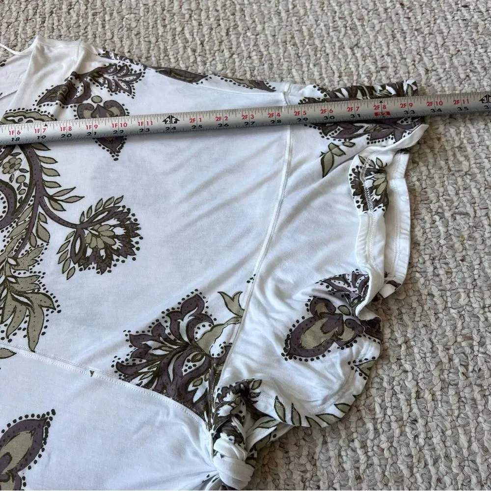 Free People Maui Wowie Printed Floral Blouse